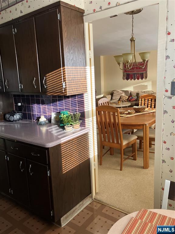 looking into dining room