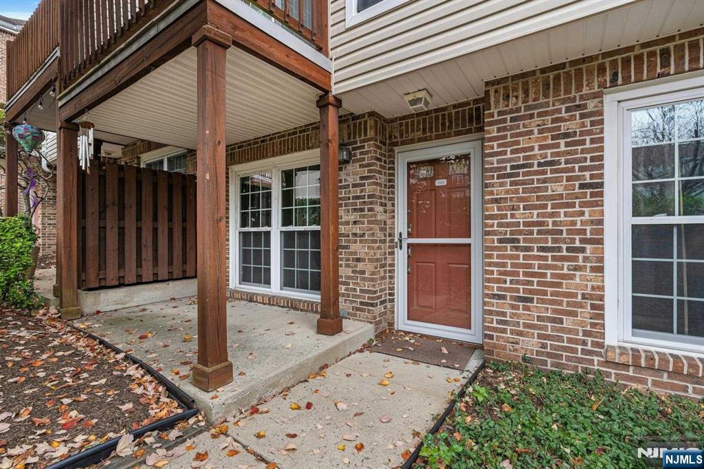 Front door and pvt porch