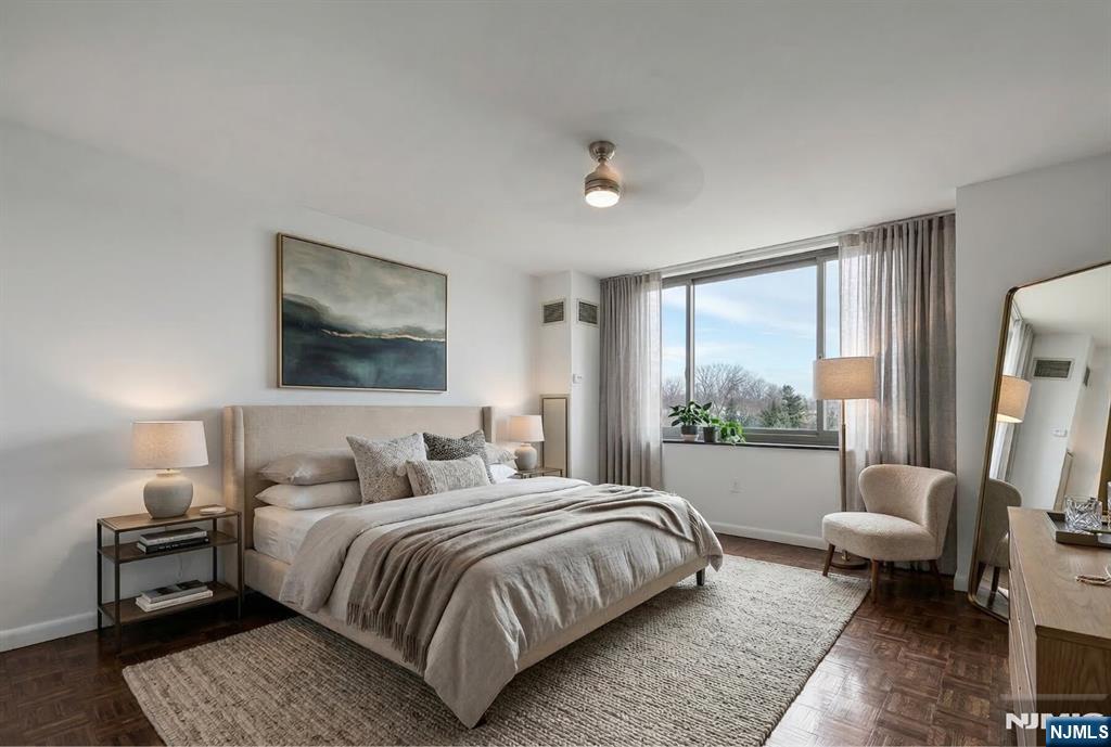 Primary bedroom with great viewsVirtually imagined