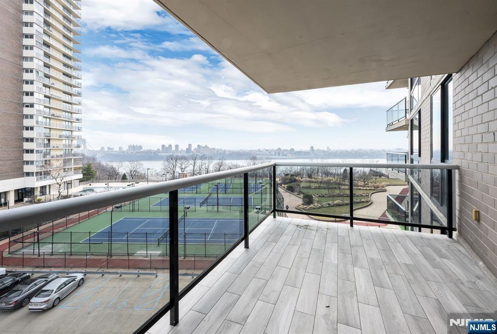 Ceramic tile terrace floor