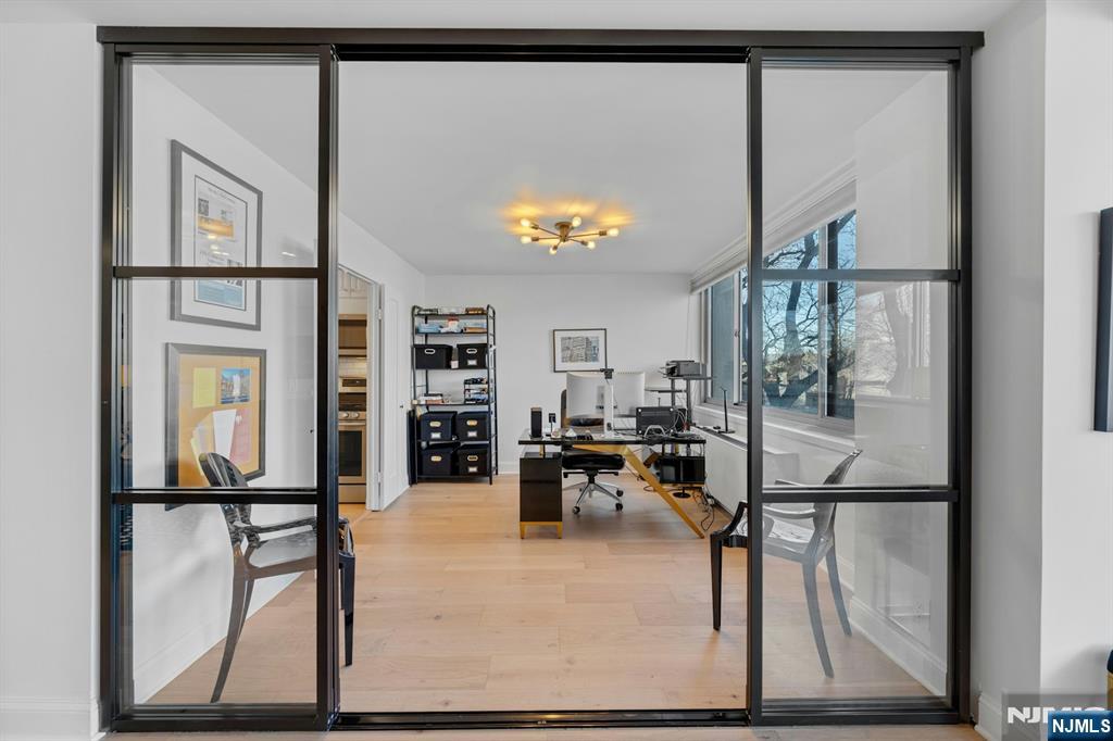 Office Inside Glass Doors Open
