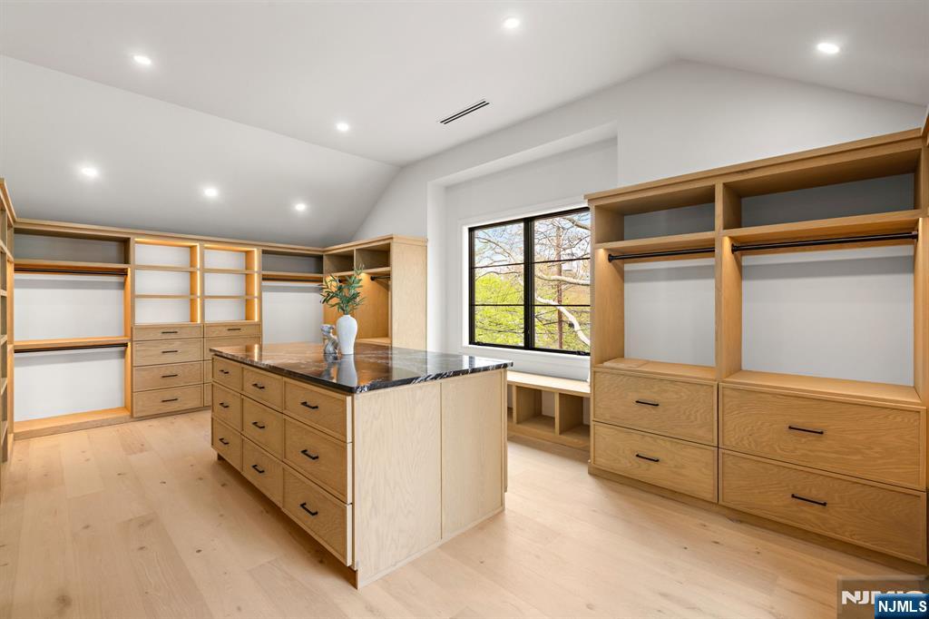 Custom walk-in closet w center island