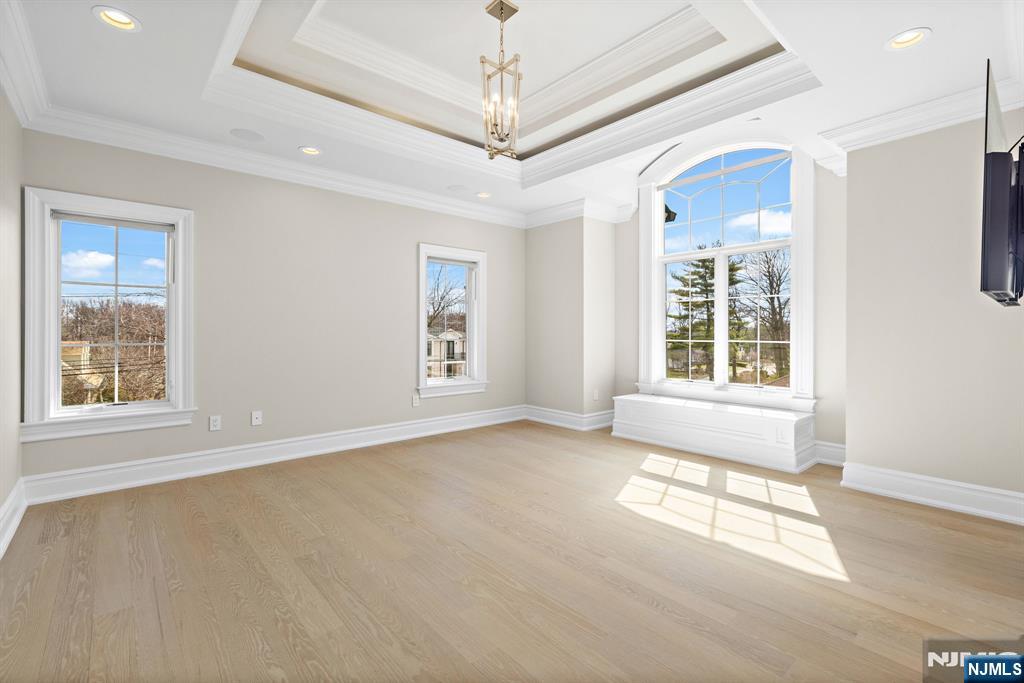 Raised tray ceilings in Bedrooms