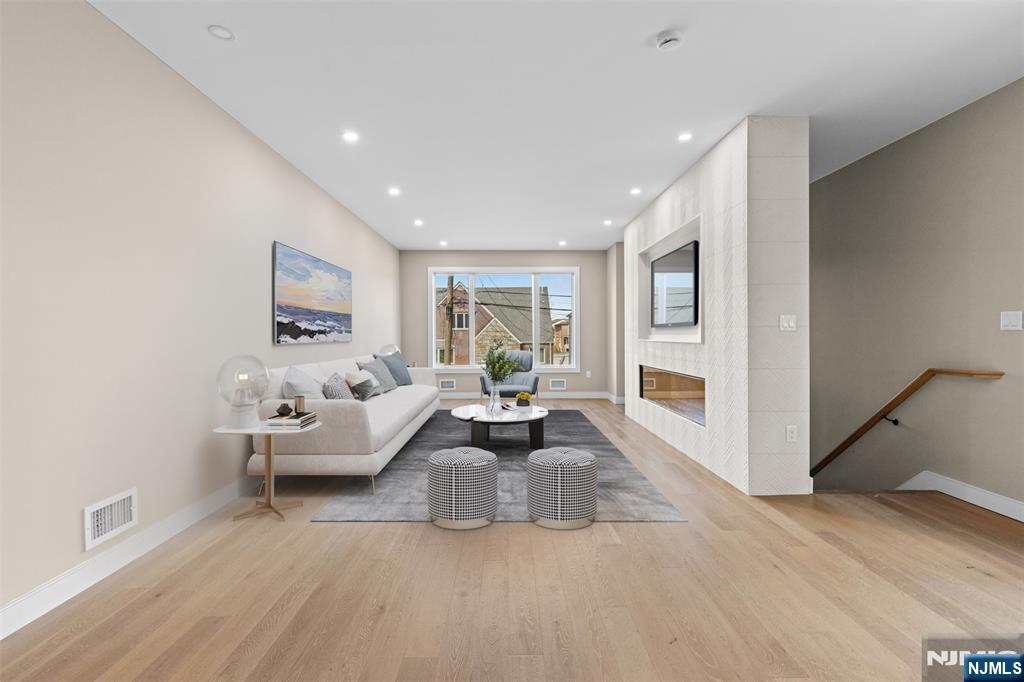 virtually staged living room