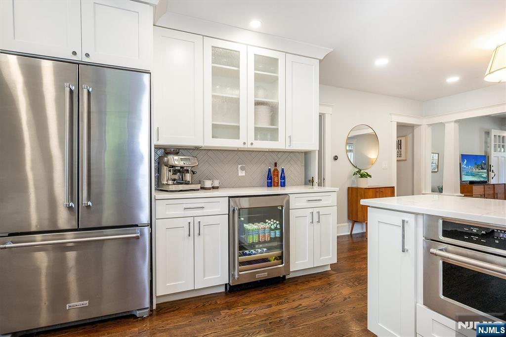 Built-in beverage fridge