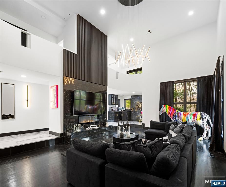 Family Room with Wall of Windows