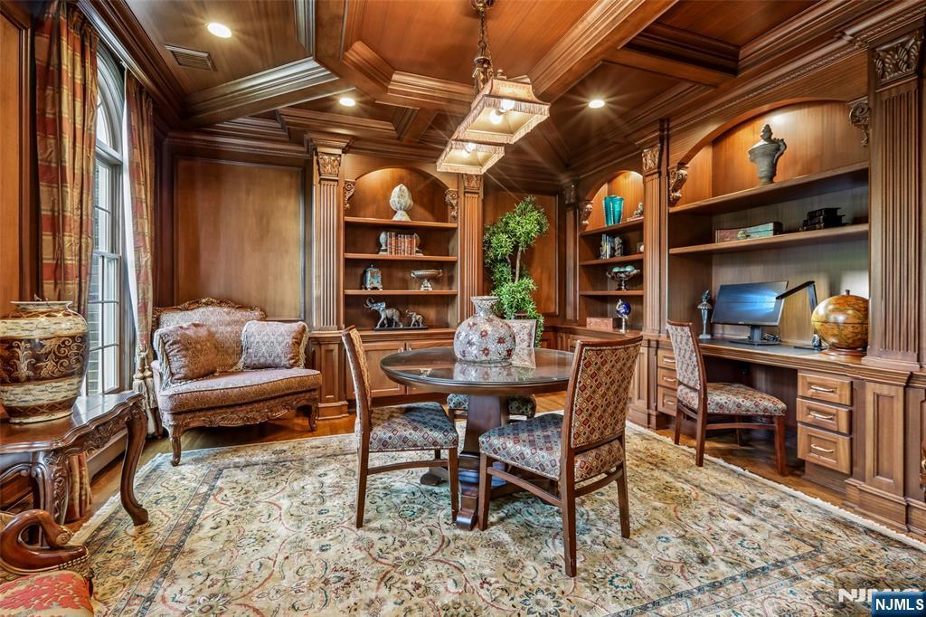 Richly Paneled Library...