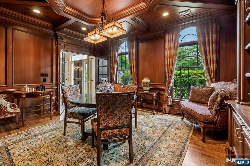 ...with Coffered Ceiling. Zoom-Worthy for WFH days!