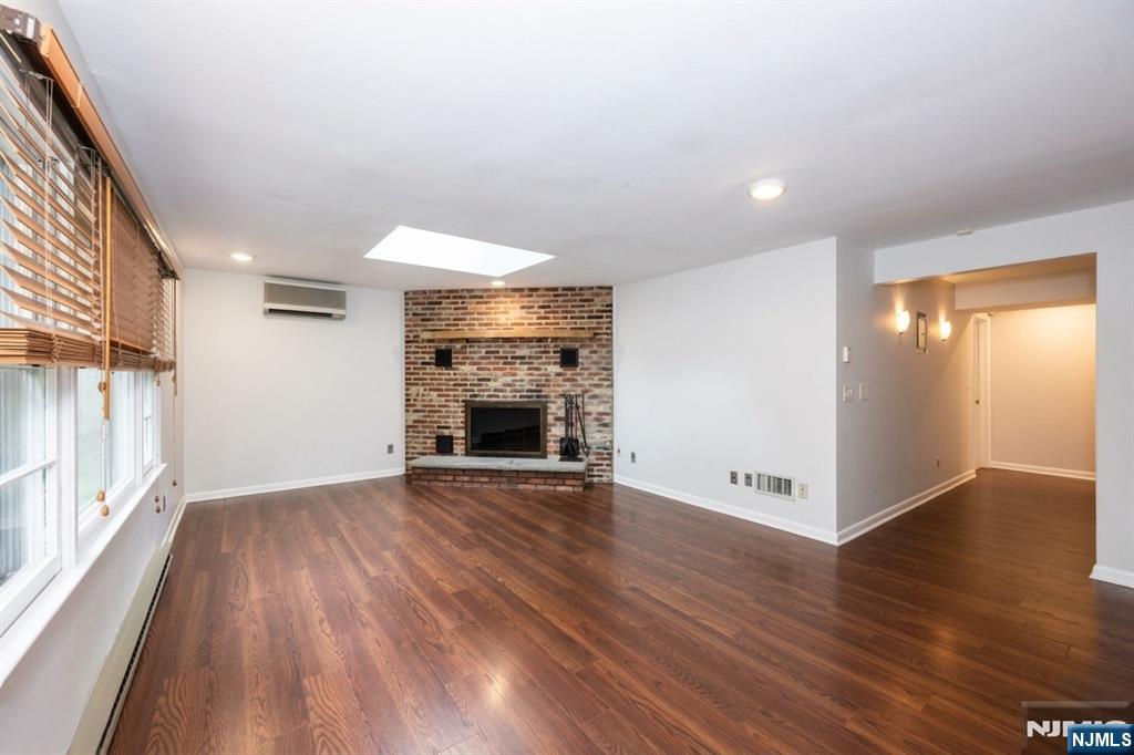 Family room with fireplace