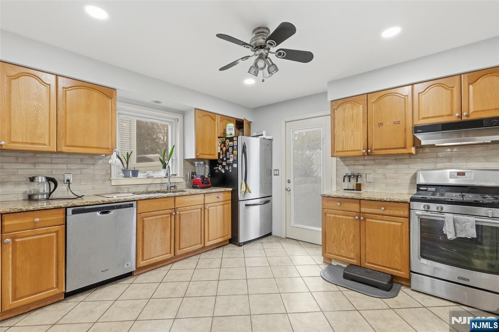 Ample cabinetry and workspace