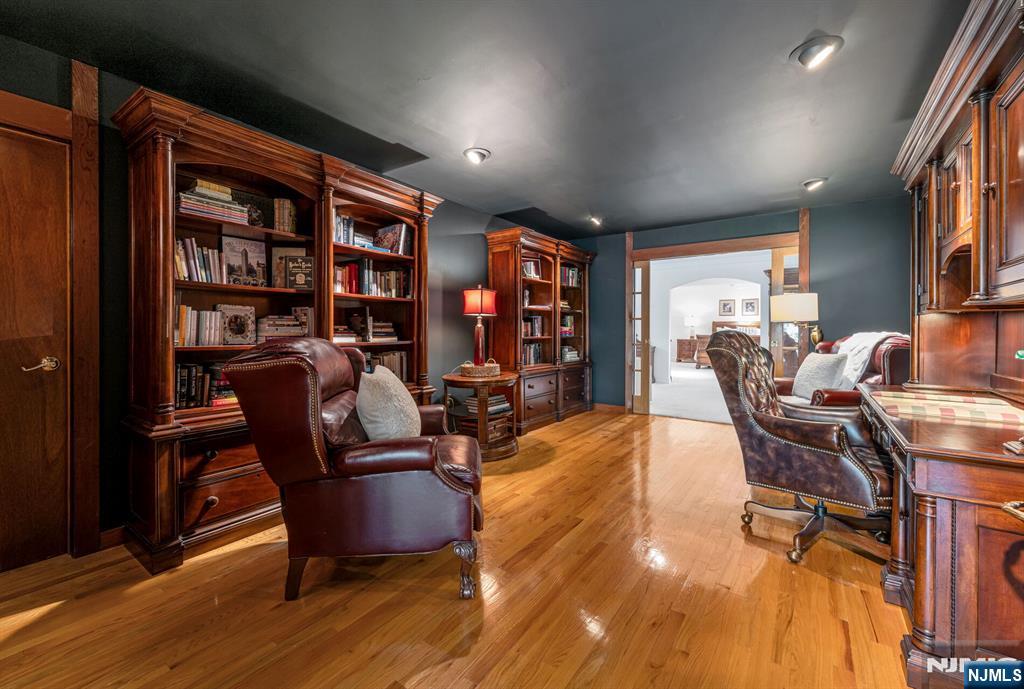 Enter into the Primary Bedroom Through the Library