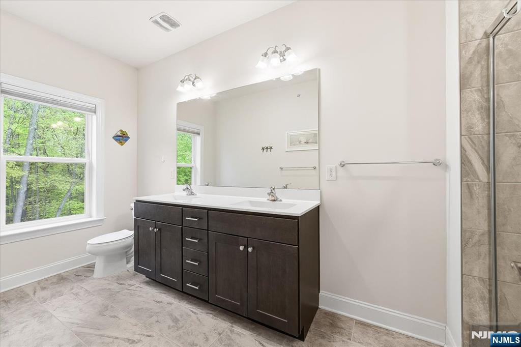 primary bath with double vanity