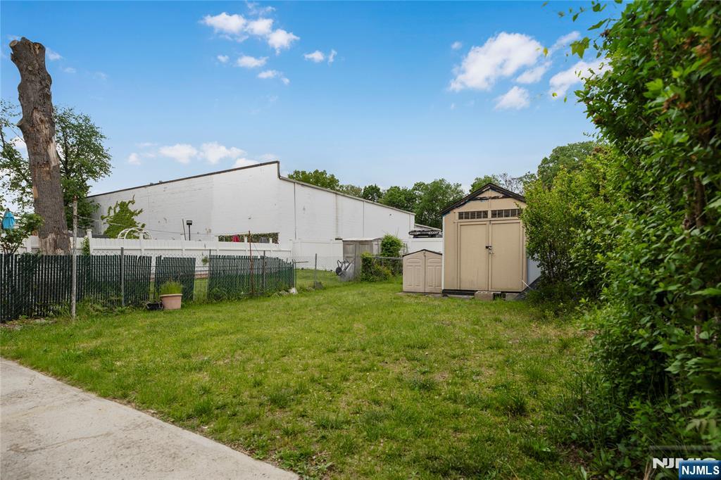 Garden continues behind the shed