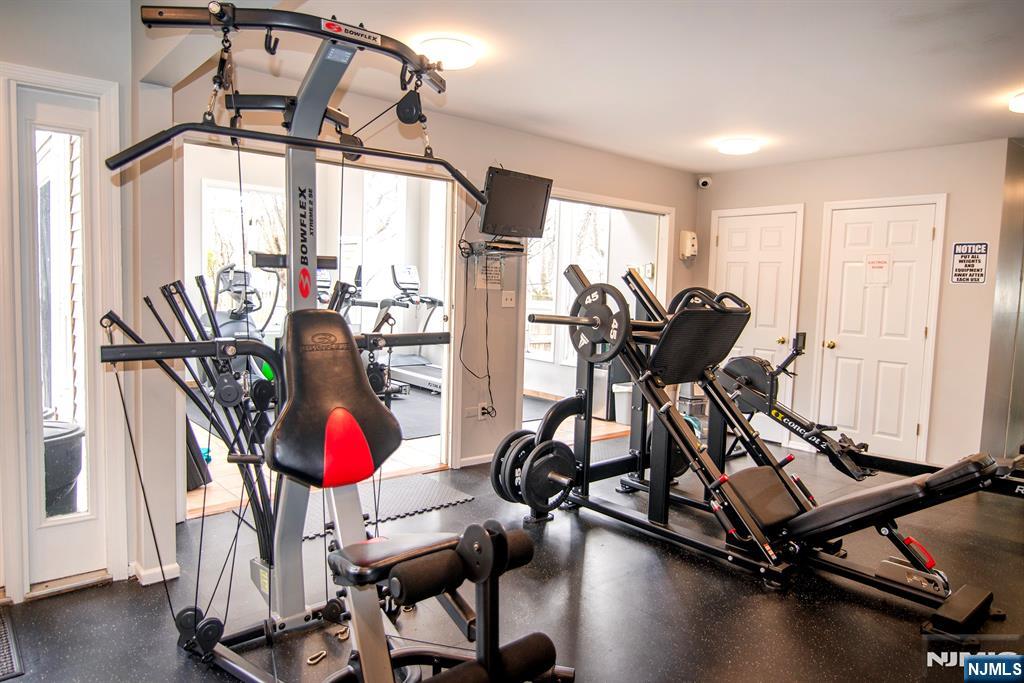Weight room, lower level