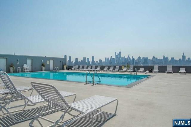 Pool deck with amazing views of NYC!