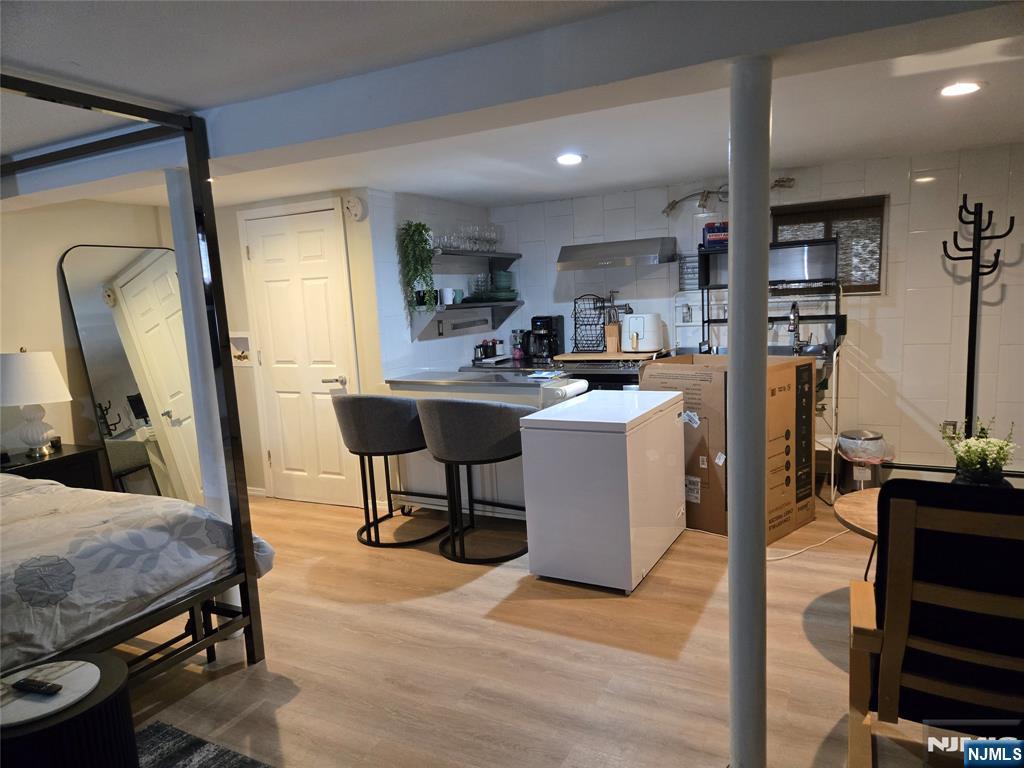 Ground level family room or guest room
