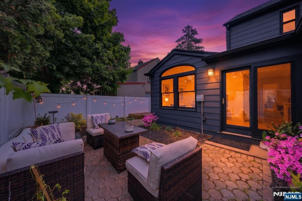 Back Patio at dusk