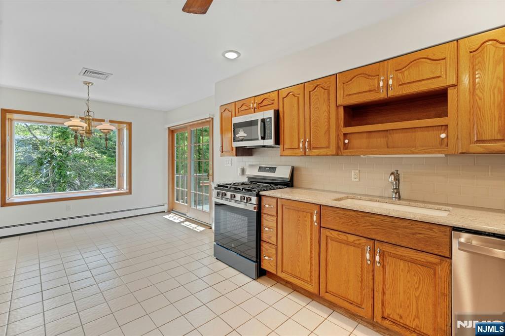 Kitchen with separate eating area