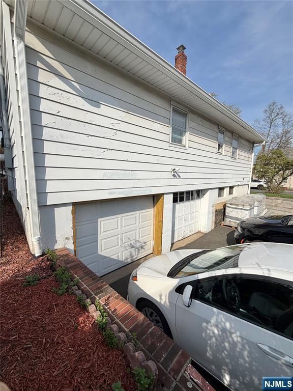Garage entrance side view