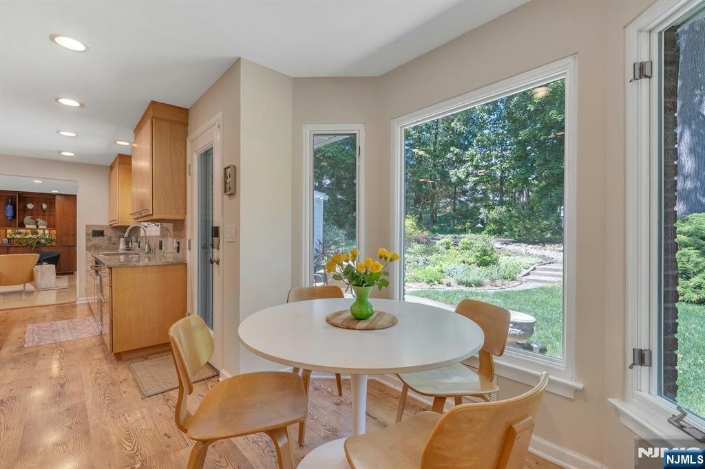 sunlit breakfast nook