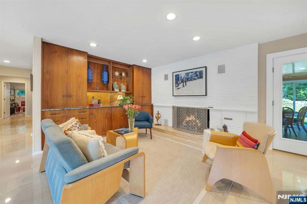 cozy gas fireplace adds both warmth and character