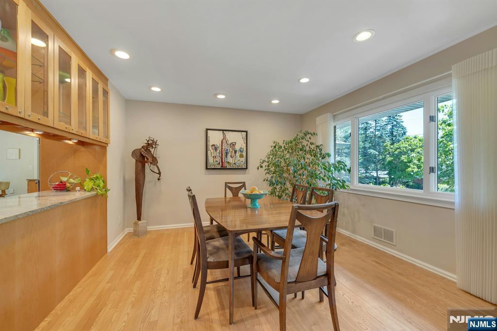 dining area with pass thru kitchen for an easy connected space.
