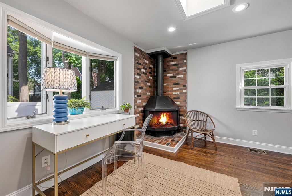 WITH CAST IRON STOVE