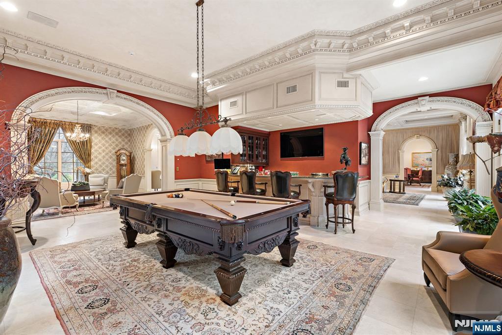 Billiards Room with Wet Bar