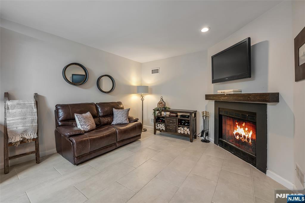 Cozy Den with Wood Burning Fireplace