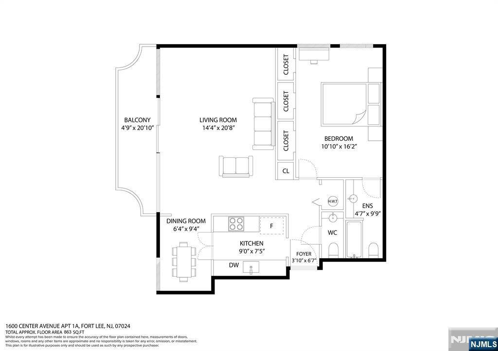 1600 Center Ave #1 A, Fort Lee, NJ 07024
